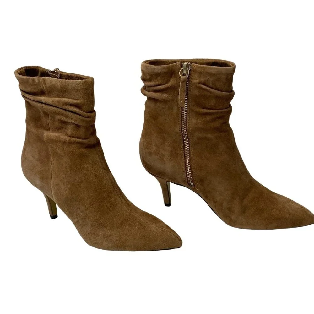 Bella Vita Slouchy Dress Booties Women's 7.5 Brown Suede Stiletto Cushioned NEW‎ - Picture 10 of 14